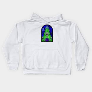 Stained Glass Alien Kids Hoodie